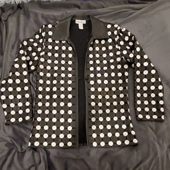 Stunningly unique Nuretti leather cutout jacket - Picture 3 of 8